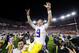 TUSCALOOSA, ALABAMA - NOVEMBER 09: Joe Burrow #9 of the LSU Tigers celebrates as he is carried by teammates after defeating the Alabama Crimson Tide 46-41 at Bryant-Denny Stadium on November 09, 2019 in Tuscaloosa, Alabama. (Photo by Kevin C. Cox/Getty Images)