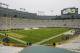 Lambeau Field is prepared for an NFL football game between the Green Bay Packers and Oakland Raiders Sunday, Oct. 20, 2019, in Green Bay, Wis. (AP Photo/Matt Ludtke)