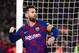 BARCELONA, SPAIN - NOVEMBER 09: Lionel Messi of FC Barcelona celebrates their team's first goal during the Liga match between FC Barcelona and RC Celta de Vigo at Camp Nou on November 09, 2019 in Barcelona, Spain. (Photo by Quality Sport Images/Getty Images)