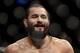 NEW YORK, NEW YORK - NOVEMBER 02: Jorge Masvidal of the United States fights against Nate Diaz (not pictured) of the United States in the Welterweight