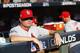 ATLANTA, GEORGIA - OCTOBER 03: Mike Shildt #8 of the St. Louis Cardinals looks on prior to game one of the National League Division Series against the Atlanta Braves at SunTrust Park on October 03, 2019 in Atlanta, Georgia. (Photo by Kevin C. Cox/Getty Images)