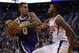 Los Angeles Lakers forward Kyle Kuzma (0) in the first half during an NBA basketball game against the Phoenix Suns, Tuesday, Nov. 12, 2019, in Phoenix. (AP Photo/Rick Scuteri)
