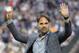 Former New York Mets catcher Mike Piazza acknowledges the fans before throwing out the ceremonial first pitch before a Mets baseball game against the New York Yankees, Saturday, June 9, 2018, in New York. (AP Photo/Bill Kostroun)