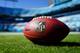 CHARLOTTE, NORTH CAROLINA - NOVEMBER 03: A football with the NFL logo before the game between the Carolina Panthers and the Tennessee Titans at Bank of America Stadium on November 03, 2019 in Charlotte, North Carolina. (Photo by Jacob Kupferman/Getty Images)