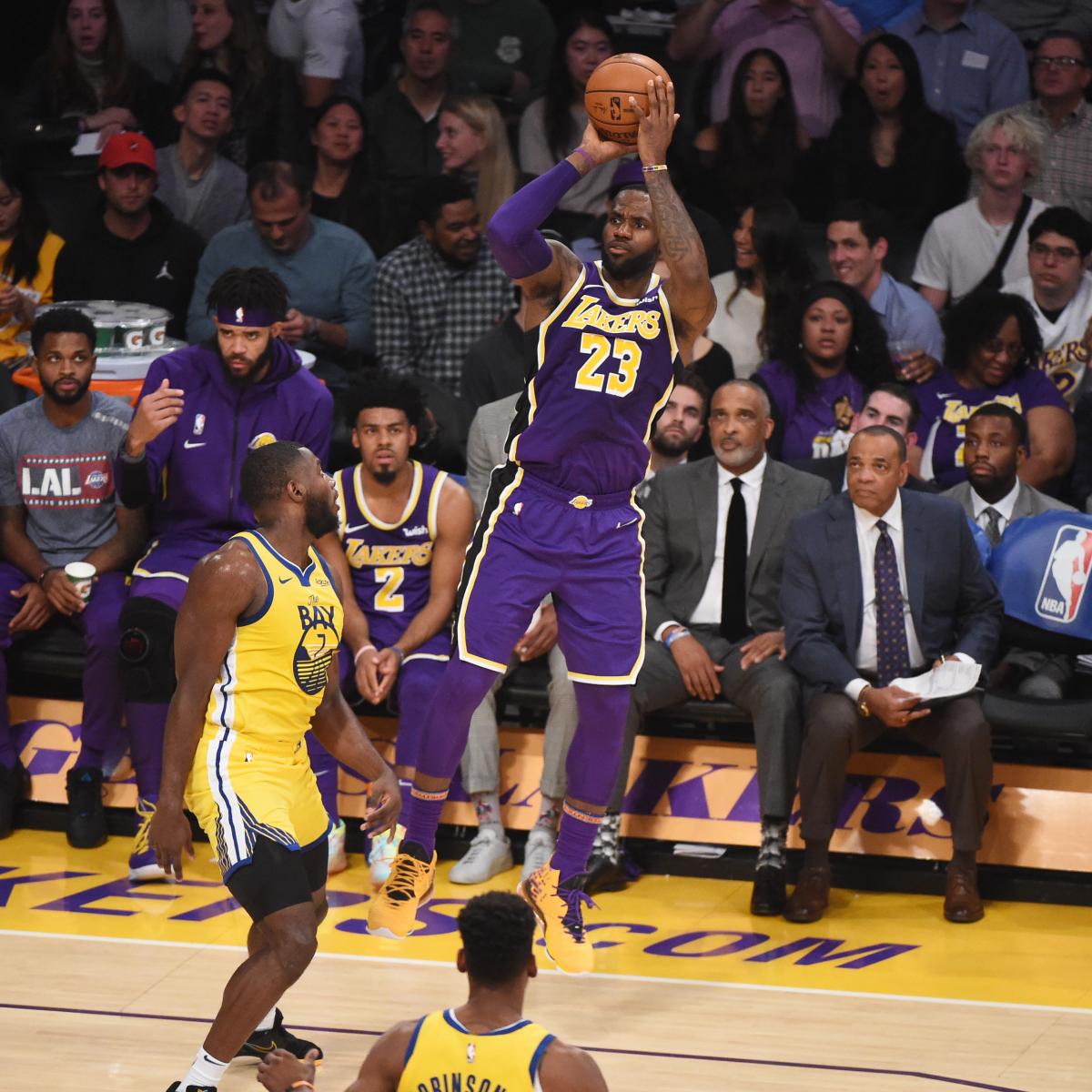 LeBron James, Lakers Cruise Past D'Angelo Russell, Warriors in Easy Win ...