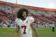 San Francisco 49ers quarterback Colin Kaepernick celebrates after their win against the Los Angeles Rams during an NFL football game Saturday, Dec. 24, 2016, in Los Angeles. The San Francisco 49ers won 22-21. (AP Photo/Jae C. Hong)