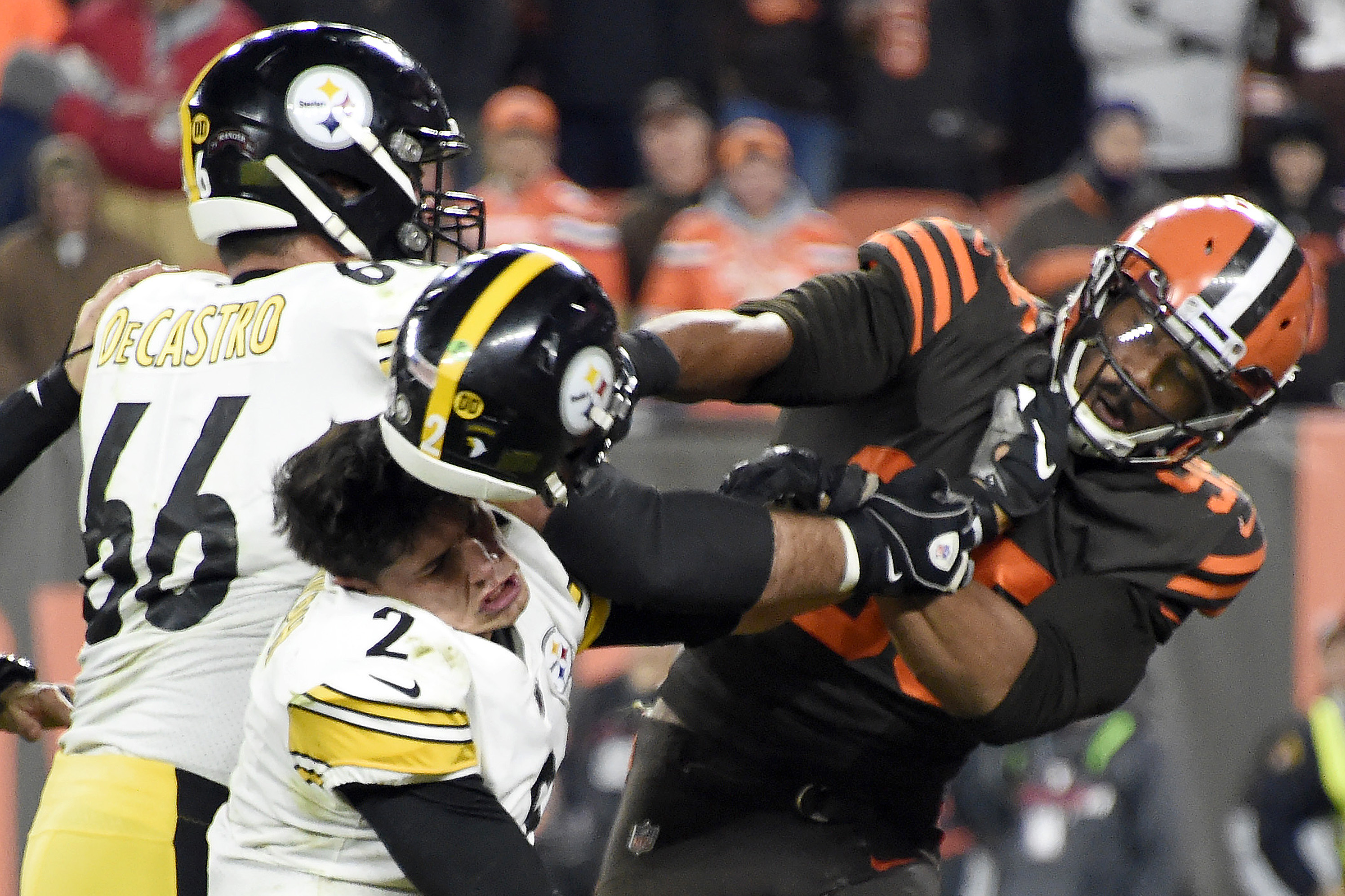 Pittsburgh Steelers' Mason Rudolph declines to file criminal charges  against Cleveland Browns' Myles Garrett