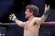 Ben Askren celebrates after beating Robbie Lawler in a welterweight mixed martial arts bout at UFC 235, Saturday, March 2, 2019, in Las Vegas. (AP Photo/John Locher)