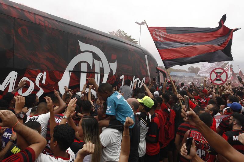RIO DE JANEIRO, BRAZIL - NOVEMBER 20: Fans of Flamengo organized this afternoon what they call the