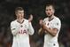 Tottenham Hotspur's English defender Eric Dier (L) and Tottenham Hotspur's English striker Harry Kane react at the final whistle during the English Premier League football match between Tottenham Hotspur and Sheffield United at Tottenham Hotspur Stadium in London, on November 9, 2019. (Photo by Ian KINGTON / AFP) / RESTRICTED TO EDITORIAL USE. No use with unauthorized audio, video, data, fixture lists, club/league logos or 'live' services. Online in-match use limited to 120 images. An additional 40 images may be used in extra time. No video emulation. Social media in-match use limited to 120 images. An additional 40 images may be used in extra time. No use in betting publications, games or single club/league/player publications. / (Photo by IAN KINGTON/AFP via Getty Images)