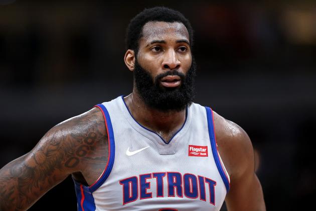 CHICAGO, ILLINOIS - NOVEMBER 20: Andre Drummond #0 of the Detroit Pistons looks on in the first quarter against the Chicago Bulls at the United Center on November 20, 2019 in Chicago, Illinois. NOTE TO USER: User expressly acknowledges and agrees that, by downloading and or using this photograph, User is consenting to the terms and conditions of the Getty Images License Agreement. (Photo by Dylan Buell/Getty Images)