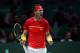 MADRID, SPAIN - NOVEMBER 24: Rafael Nadal of Spain celebrates in his singles final match against Denis Shapovalov of Canada during Day Seven of the 2019 Davis Cup at La Caja Magica on November 24, 2019 in Madrid, Spain. (Photo by Clive Brunskill/Getty Images)