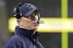 Dallas Cowboys head coach Jason Garrett watches from the sideline in the second half of an NFL football game against the New England Patriots, Sunday, Nov. 24, 2019, in Foxborough, Mass. (AP Photo/Steven Senne)