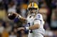 FILE - In this Oct. 12, 2019, file photo, LSU quarterback Joe Burrow (9) passes in the second half of an NCAA college football game against Florida in Baton Rouge, La. A high-stakes tilt between LSU and Alabama could prove as pivotal in Heisman Trophy voting as it is in providing the winner an inside track to the College Football Playoff. (AP Photo/Gerald Herbert, File)
