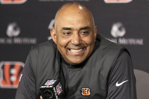 Cincinnati Bengals head coach Marvin Lewis attends a new conference after an NFL football game against the Oakland Raiders, Sunday, Dec. 16, 2018, in Cincinnati. (AP Photo/Gary Landers)