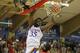Kansas center Udoka Azubuike (35) dunks the ball over Dayton guard Rodney Chatman (0) during the first half of an NCAA college basketball game Wednesday, Nov. 27, 2019, in Lahaina, Hawaii. (AP Photo/Marco Garcia)