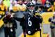 PITTSBURGH, PA - DECEMBER 01: Devlin Hodges #6 of the Pittsburgh Steelers drops back to pass in the second quarter during the game against the Cleveland Browns at Heinz Field on December 1, 2019 in Pittsburgh, Pennsylvania. (Photo by Justin Berl/Getty Images)