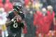 BALTIMORE, MARYLAND - DECEMBER 01: Quarterback Lamar Jackson #8 of the Baltimore Ravens drops back to pass against the San Francisco 49ers in the first half at M&T Bank Stadium on December 01, 2019 in Baltimore, Maryland. (Photo by Rob Carr/Getty Images)