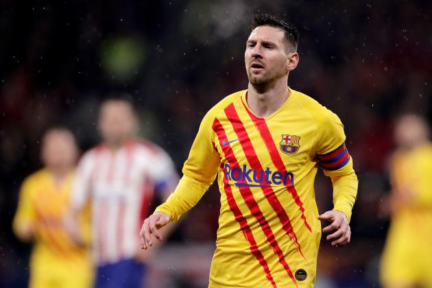 MADRID, SPAIN - DECEMBER 1: Lionel Messi of FC Barcelona  during the La Liga Santander  match between Atletico Madrid v FC Barcelona at the Estadio Wanda Metropolitano on December 1, 2019 in Madrid Spain (Photo by Rico Brouwer/Soccrates/Getty Images)