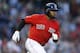 Boston Red Sox's Jackie Bradley Jr. plays against the Baltimore Orioles during the eighth inning of a baseball game in Boston, Sunday, Sept. 29, 2019. (AP Photo/Michael Dwyer)