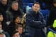 Chelsea's English head coach Frank Lampard looks on during the English Premier League football match between Chelsea and West Ham United at Stamford Bridge in London on November 30, 2019. (Photo by Ben STANSALL / AFP) / RESTRICTED TO EDITORIAL USE. No use with unauthorized audio, video, data, fixture lists, club/league logos or 'live' services. Online in-match use limited to 120 images. An additional 40 images may be used in extra time. No video emulation. Social media in-match use limited to 120 images. An additional 40 images may be used in extra time. No use in betting publications, games or single club/league/player publications. / (Photo by BEN STANSALL/AFP via Getty Images)