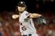 WASHINGTON, DC - OCTOBER 27: Gerrit Cole #45 of the Houston Astros delivers the pitch against the Washington Nationals during the first inning in Game Five of the 2019 World Series at Nationals Park on October 27, 2019 in Washington, DC. (Photo by Patrick Smith/Getty Images)