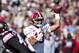FAYETTEVILLE, AR - NOVEMBER 9: Tua Tagovailoa #13 of the Alabama Crimson Tide throws a pass in the first half of a game against the Mississippi State Bulldogs at Davis Wade Stadium on November 16, 2019 in Starkville, Mississippi. (Photo by Wesley Hitt/Getty Images)
