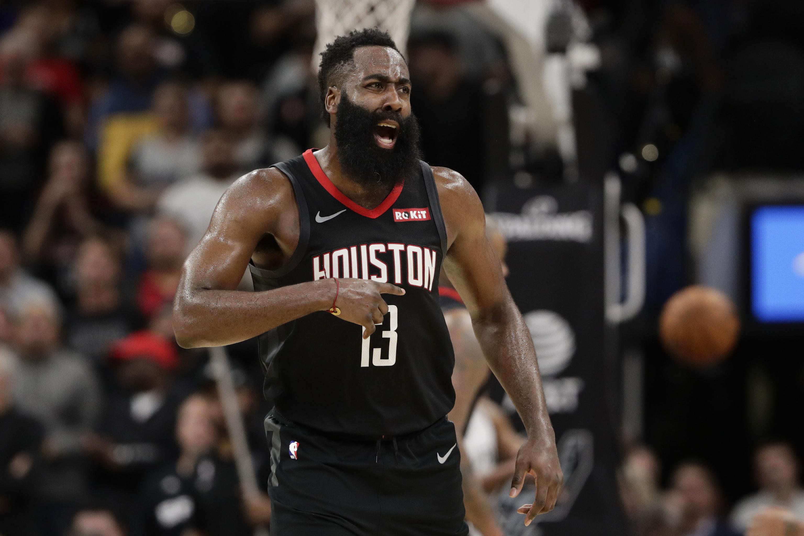 James Harden S Disallowed Dunk Explained By Referee After Rockets Spurs Bleacher Report Latest News Videos And Highlights