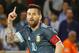 Argentina's forward Lionel Messi celebrates during the friendly football match between Argentina and Uruguay at the Bloomfield stadium in the Israeli coastal city of Tel Aviv on November 18, 2019. (Photo by Jack GUEZ / AFP) (Photo by JACK GUEZ/AFP via Getty Images)