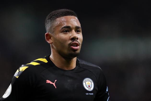 BURNLEY, ENGLAND - DECEMBER 03: Gabriel Jesus of Manchester City looks on during the Premier League match between Burnley FC and Manchester City at Turf Moor on December 3, 2019 in Burnley, United Kingdom. (Photo by MB Media/Getty Images)