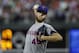 New York Mets starting pitcher Zack Wheeler in action during a baseball game against the Philadelphia Phillies, Friday, Aug. 30, 2019, in Philadelphia. (AP Photo/Matt Rourke)