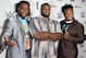 LONDON, ENGLAND - APRIL 18: (L-R) Kofi Kingston, Big E and Xavier Woods of 'New Day' arrive for WWE RAW at 02 Brooklyn Bowl on April 18, 2016 in London, England. (Photo by Ian Gavan/Getty Images)