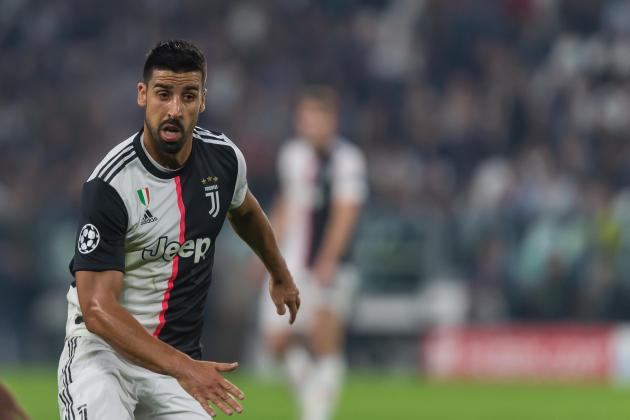 TURIN, ITALY - OCTOBER 22: Sami Khedira of Juventus Turin looks on during the UEFA Champions League group D match between Juventus and Lokomotiv Moskva at Juventus Arena on October 22, 2019 in Turin, Italy. (Photo by TF-Images/Getty Images)