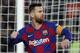 Barcelona's Lionel Messi celebrates scoring his side's first goal with a penalty during a Spanish La Liga soccer match between Barcelona and Celta at Camp Nou stadium in Barcelona, Saturday, Nov. 9, 2019. (AP Photo/Joan Monfort)