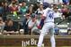 Chicago Cubs' Willson Contreras (40) yells at home plate umpire Chris Guccione after striking out during the ninth inning of a baseball game against the St. Louis Cardinals, Sunday, Sept. 22, 2019, in Chicago. (AP Photo/Paul Beaty)