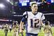 HOUSTON, TX - DECEMBER 1: Tom Brady #12 of the New England Patriots jogs off the field after a game against the Houston Texans at NRG Stadium on December 1, 2019 in Houston, Texas. The Texans defeated the Patriots 28-22. (Photo by Wesley Hitt/Getty Images)