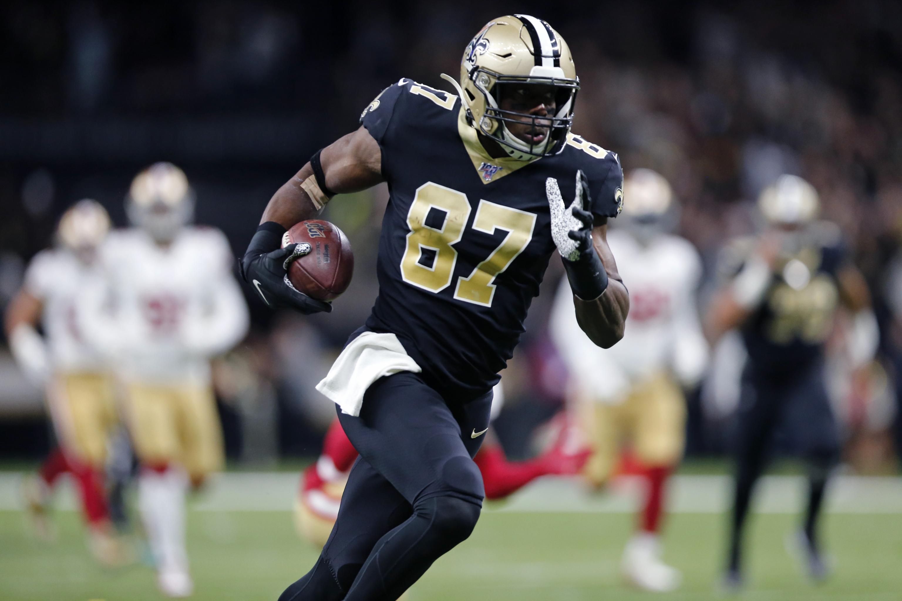 Saints' Jared Cook Out vs. 49ers After Suffering Concussion on TD Catch |  Bleacher Report | Latest News, Videos and Highlights