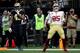 NEW ORLEANS, LOUISIANA - DECEMBER 08: George Kittle #85 of the San Francisco 49ers celebrates a touchdown against the New Orleans Saints during the third quarter in the game at Mercedes Benz Superdome on December 08, 2019 in New Orleans, Louisiana. (Photo by Chris Graythen/Getty Images)