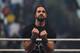 Seth Rollins makes his way to the rign during the WWE World Cup Quarterfinal match as part of as part of the World Wrestling Entertainment (WWE) Crown Jewel pay-per-view at the King Saud University Stadium in Riyadh on November 2, 2018. (Photo by Fayez Nureldine / AFP) (Photo credit should read FAYEZ NURELDINE/AFP via Getty Images)