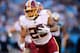 CHARLOTTE, NORTH CAROLINA - DECEMBER 01: Derrius Guice #29 of the Washington Redskins during the second half during their game against the Carolina Panthers at Bank of America Stadium on December 01, 2019 in Charlotte, North Carolina. (Photo by Jacob Kupferman/Getty Images)