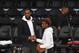 LOS ANGELES, CA - DECEMBER 28: LeBron James #23 of the Los Angeles Lakers and LeBron James Jr. high-five after a game between the LA Clippers and the Los Angeles Lakers on December 28, 2018 at STAPLES Center in Los Angeles, California. NOTE TO USER: User expressly acknowledges and agrees that, by downloading and/or using this photograph, user is consenting to the terms and conditions of the Getty Images License Agreement. Mandatory Copyright Notice: Copyright 2018 NBAE (Photo by Adam Pantozzi/NBAE via Getty Images)