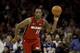 Miami Heat's Dion Waiters in action during an NBA basketball game against the Philadelphia 76ers, Thursday, Feb. 21, 2019, in Philadelphia. (AP Photo/Matt Slocum)