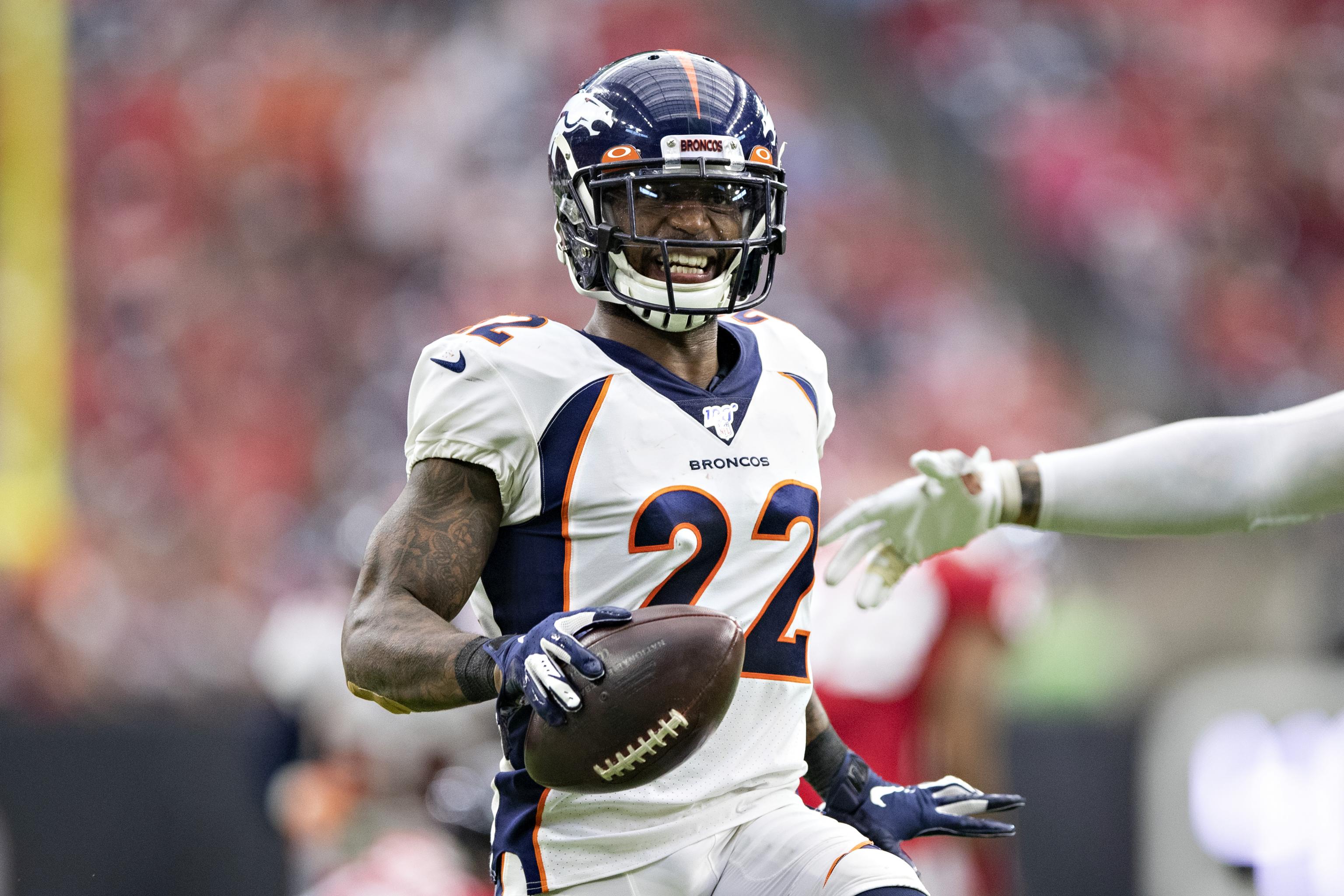 Denver Broncos safety Kareem Jackson (22) during an NFL football