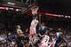 TORONTO, CANADA - DECEMBER 22: Chris Boucher #25 of the Toronto Raptors dunks the ball against the Dallas Mavericks on December 22, 2019 at the Scotiabank Arena in Toronto, Ontario, Canada. NOTE TO USER: User expressly acknowledges and agrees that, by downloading and or using this Photograph, user is consenting to the terms and conditions of the Getty Images License Agreement. Mandatory Copyright Notice: Copyright 2019 NBAE (Photo by Mark Blinch/NBAE via Getty Images)