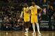 MILWAUKEE, WISCONSIN - DECEMBER 19: LeBron James #23 and Anthony Davis #3 of the Los Angeles Lakers wait for a free throw during the second half of a game against the Milwaukee Bucks at Fiserv Forum on December 19, 2019 in Milwaukee, Wisconsin. NOTE TO USER: User expressly acknowledges and agrees that, by downloading and or using this photograph, User is consenting to the terms and conditions of the Getty Images License Agreement. (Photo by Stacy Revere/Getty Images)