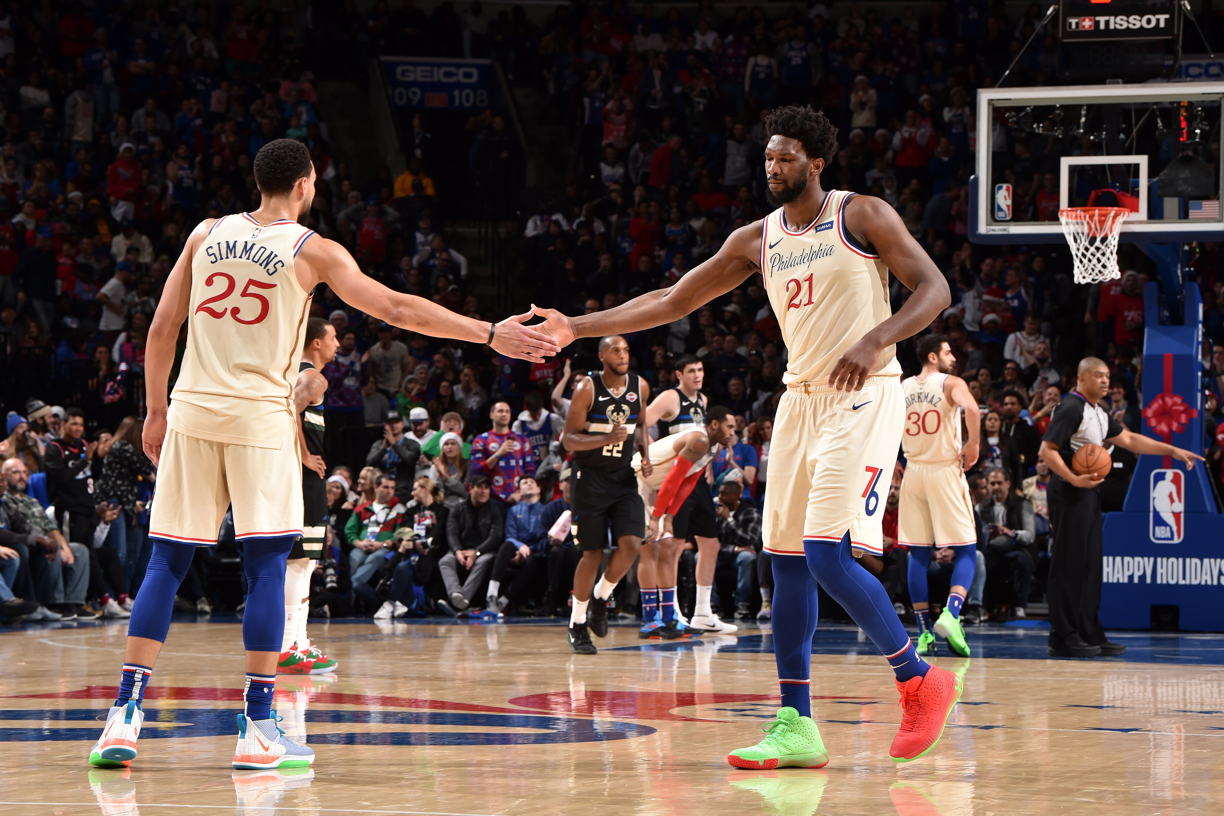 Joel Embiid Dominates Contains Giannis To Hand 76ers Christmas