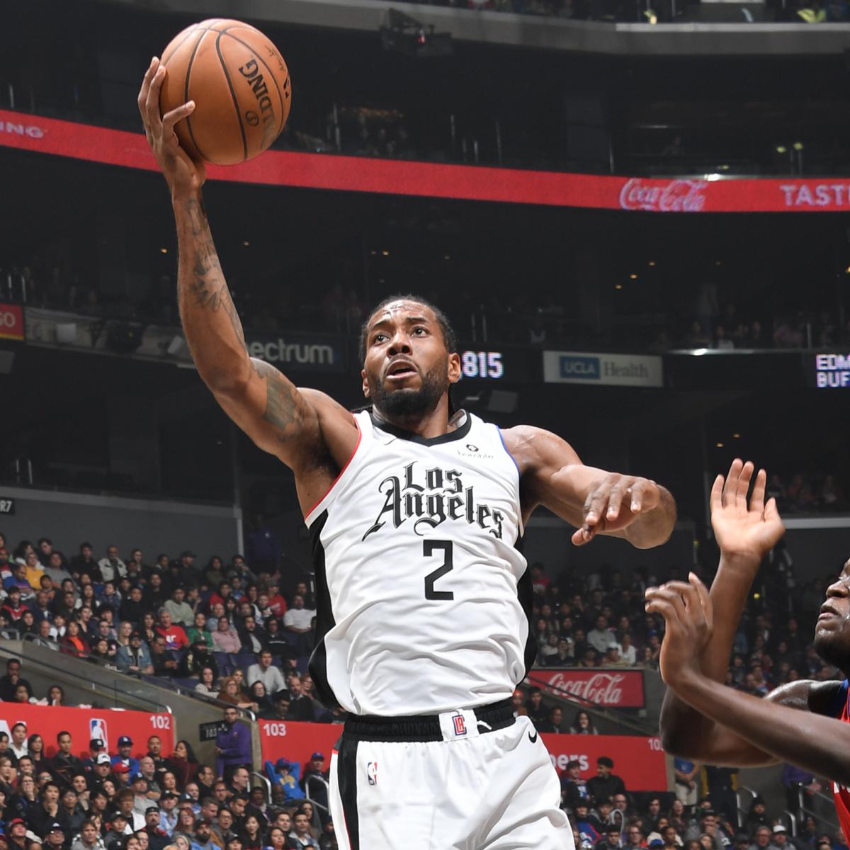 Kawhi Leonard Leads Clippers Past Pistons After Paul George Exits Injured | Bleacher Report 