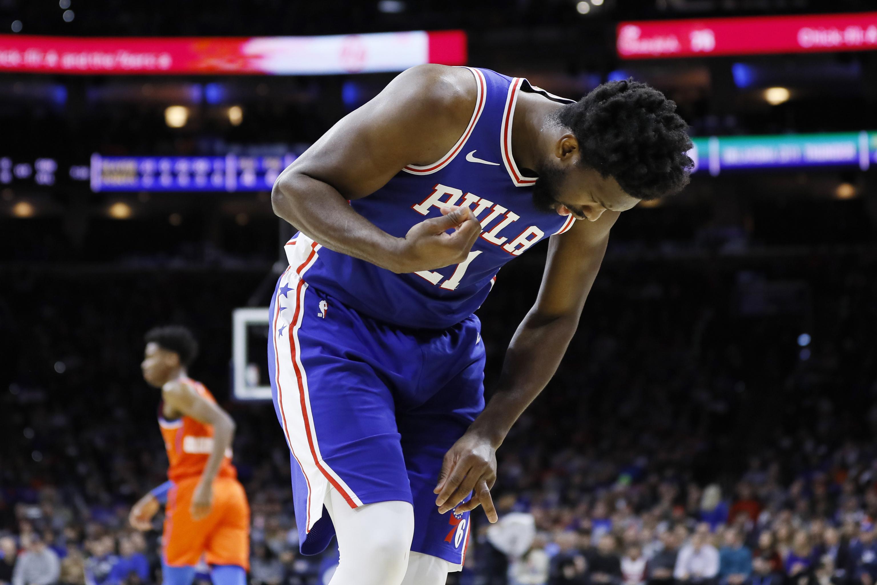 76ers Joel Embiid Plays With Gruesome Finger Injury Vs Okc