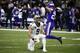 New Orleans Saints quarterback Drew Brees (9) reacts as Minnesota Vikings free safety Harrison Smith (22) celebrates after Brees fumbled, turning over the ball in field goal range, in the second half of an NFL wild-card playoff football game, Sunday, Jan. 5, 2020, in New Orleans. (AP Photo/Butch Dill)