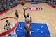 DETROIT, MI - JANUARY 9: Andre Drummond #0 of the Detroit Pistons shoots the ball against the Cleveland Cavaliers on January 9, 2019 at Little Caesars Arena in Detroit, Michigan. NOTE TO USER: User expressly acknowledges and agrees that, by downloading and/or using this photograph, User is consenting to the terms and conditions of the Getty Images License Agreement. Mandatory Copyright Notice: Copyright 2019 NBAE (Photo by Brian Sevald/NBAE via Getty Images)